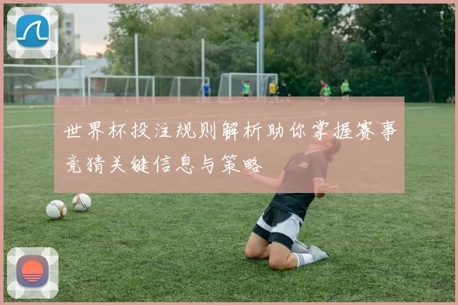 世界杯投注规则解析助你掌握赛事竞猜关键信息与策略