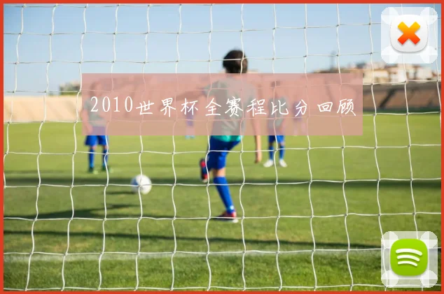 2010世界杯全赛程比分回顾